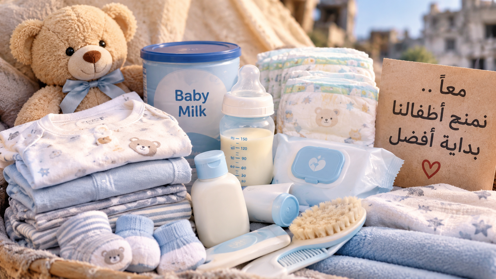 Help a mother in Gaza provide for her infant's needs.